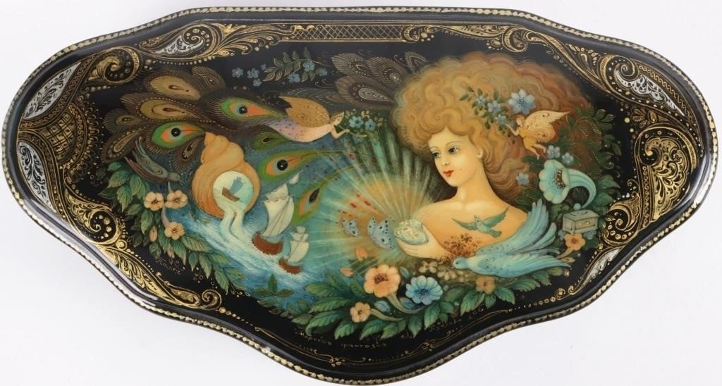 VINTAGE PALEKH LACQUER BOX KHUDLOVS SEA FANTASY (1 of 4)