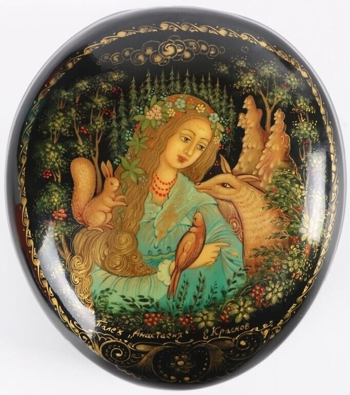 VINTAGE PALEKH LACQUER BOX ANASTASIA OF KRAKOW (1 of 4)