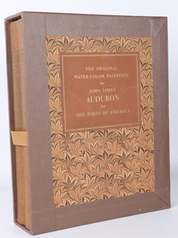 ORIGINAL WATER COLOR PRINTS OF JOHN JAMES AUDUBON: Two volume set 1966 edition in pristine condition. "The Original Water-Color Prints of John James Audubon" for The Birds of America.Size: 14" x 4" x 12"Condition: Pristine Condition. See images for co