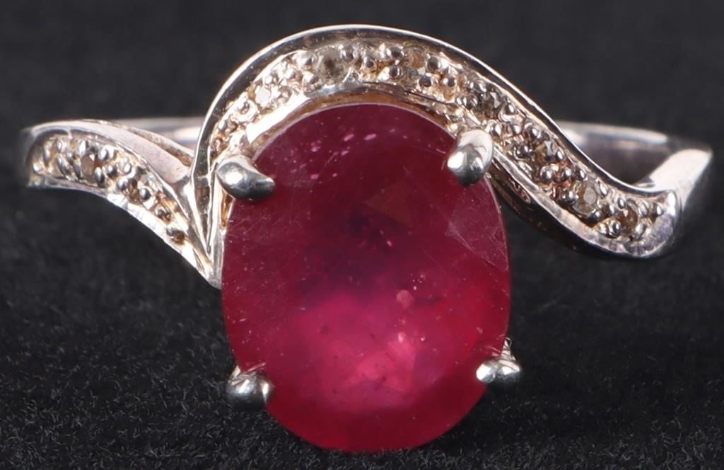 1.75CT RUBY STERLING SILVER LADIES RING (1 of 3)