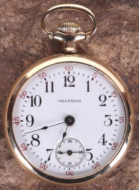 14K YELLOW GOLD WALTHAM POCKET WATCH FUNCTIONAL (1 of 3)