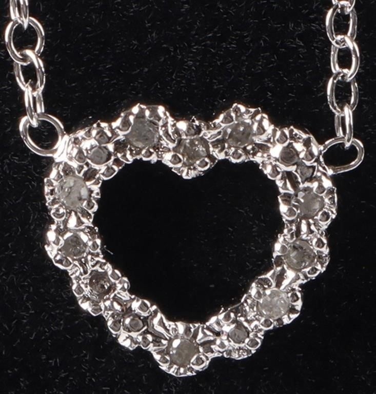 DIAMOND HEART STERLING SILVER LADIES NECKLACE (1 of 3)