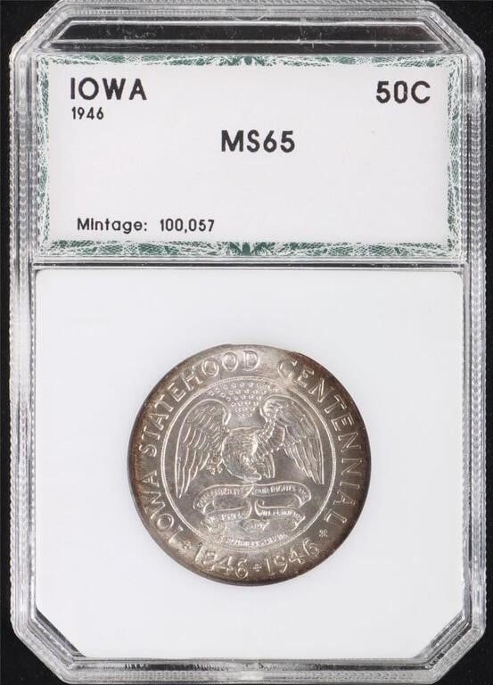 1946 IOWA COMMEMORATIVE HALF DOLLAR MS-65 PCI (1 of 2)