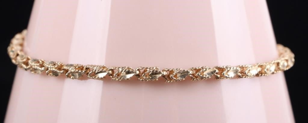 14K YELLOW GOLD CUSTOM-CHAIN LADIES BRACELET (1 of 3)