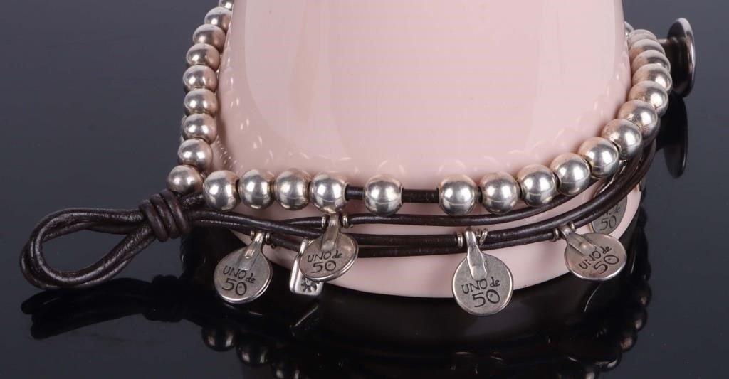 UNO DE 50 STERLING SILVER BEADED BRACELET (1 of 3)