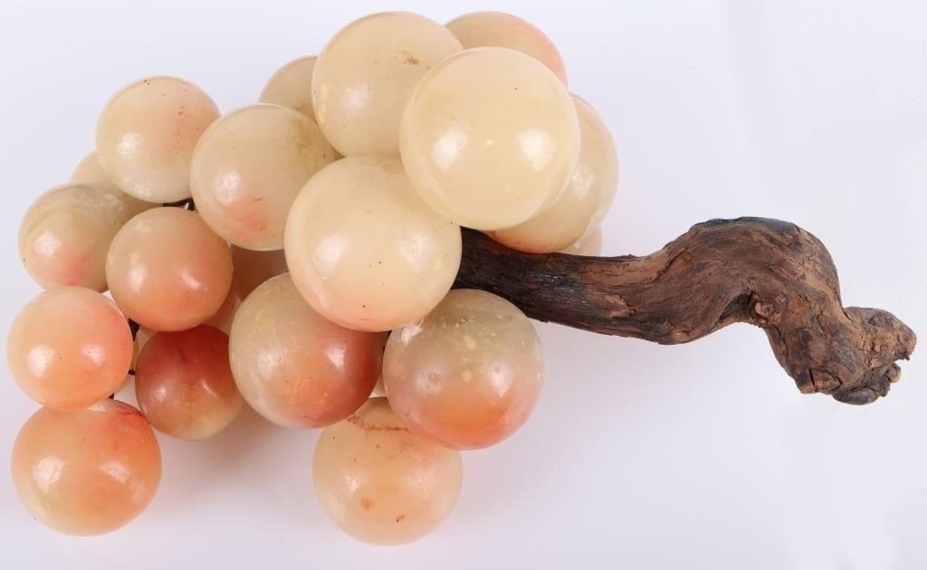 VINTAGE ALABASTER MARBLE GRAPES ~11.5' (1 of 2)