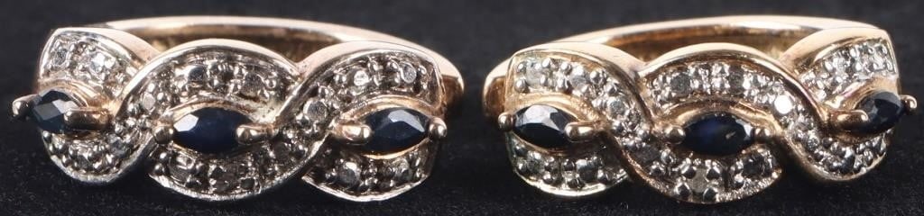 STERLING SILVER GT LADIES EARRINGS W/ TOPAZ & DIAS (1 of 4)