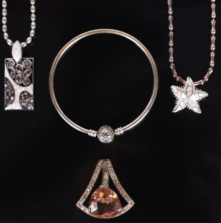 STERLING SILVER COLELCTIBLE JEWERLY - LOT OF 5 (1 of 10)