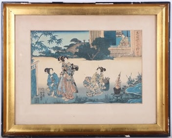 JAPANESE WOODBLOCK PRINT TOYOKUNI KUNISADA