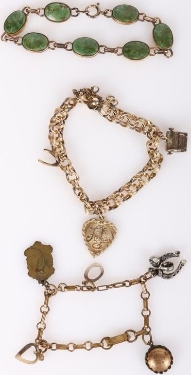 VINTAGE GOLD FILLED LADIES BRACELETS - LOT OF 3 (1 of 6)