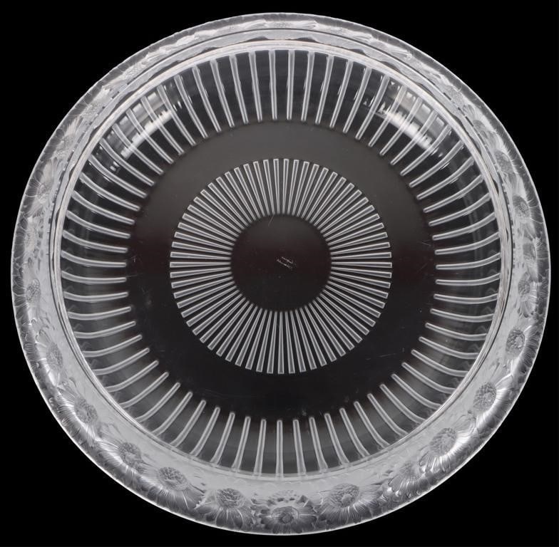 LALIQUE MARGUERITES SIGNED CENTERPIECE BOWL (1 of 5)