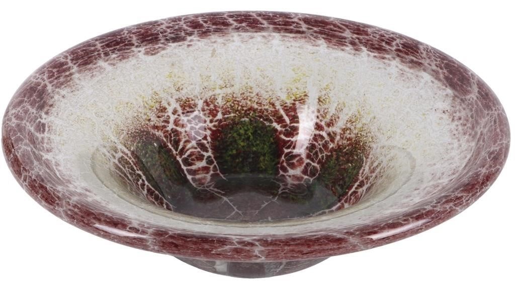 ANTIQUE ART DECO IKORA WMF GLASS CENTERPIECE BOWL (1 of 6)