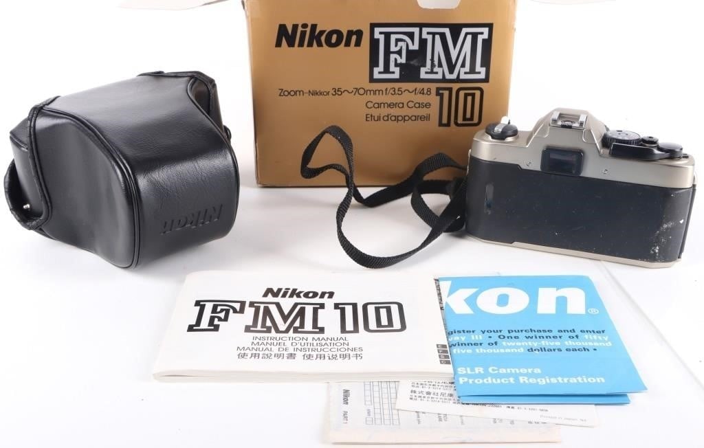 NM+ NIKON FM10 35-70MM F/3.5-F/4.8 LENS, BOX, CASE (1 of 6)