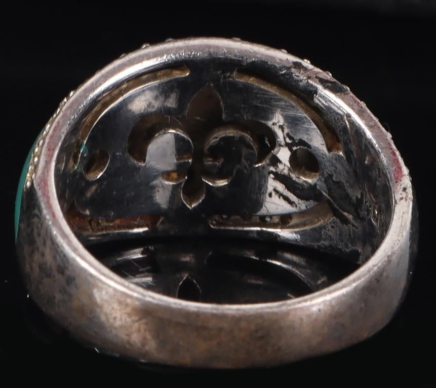 STERLING SILVER OVAL ROSE QUARTZ CZ LADIES RING - 3