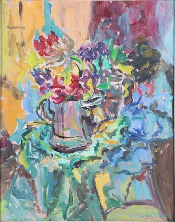AFTER HENRI MATISSE ORIGINAL OIL FLORAL PAINTING - 2