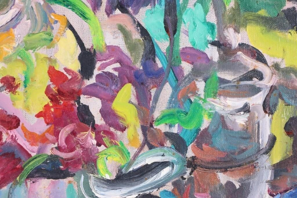 AFTER HENRI MATISSE ORIGINAL OIL FLORAL PAINTING - 4