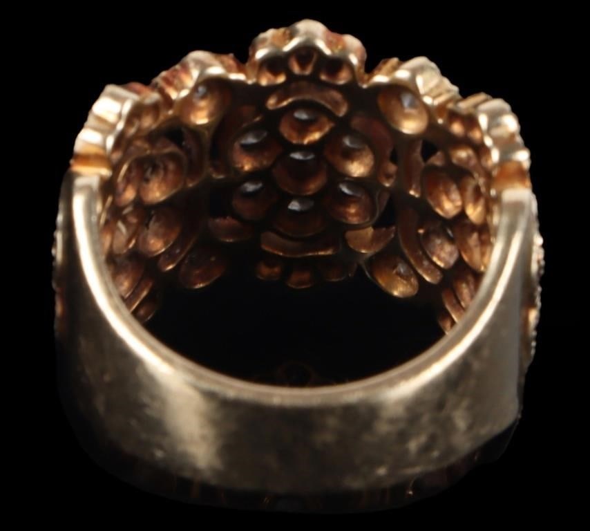 1.13 CTW DIAMONDS 14K YELLOW GOLD LADIES RING - 3