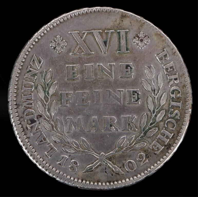 1802 PR MAXIMILIAN IV 75% SILVER 1 THALER - 2