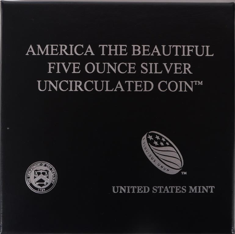 5 OZT FINE SILVER 2010 AMERICA THE BEAUTIFUL COIN - 5
