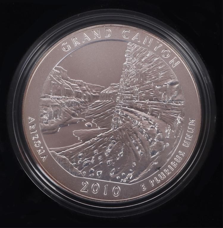 5 OZT FINE SILVER 2010 AMERICA THE BEAUTIFUL COIN - 3