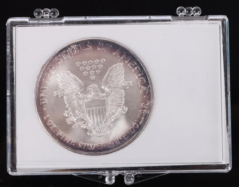 ASSORTED FINE SILVER AMERICAN EAGLES RT - (4) - 3
