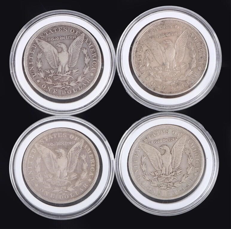 TEN ASSORTED 90% MORGAN SILVER DOLLARS - 5