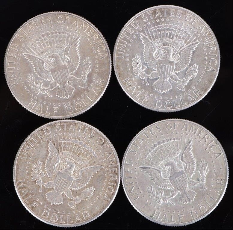 ASSORTED 90% SILVER U.S. HALF DOLLARS - (11) - 5