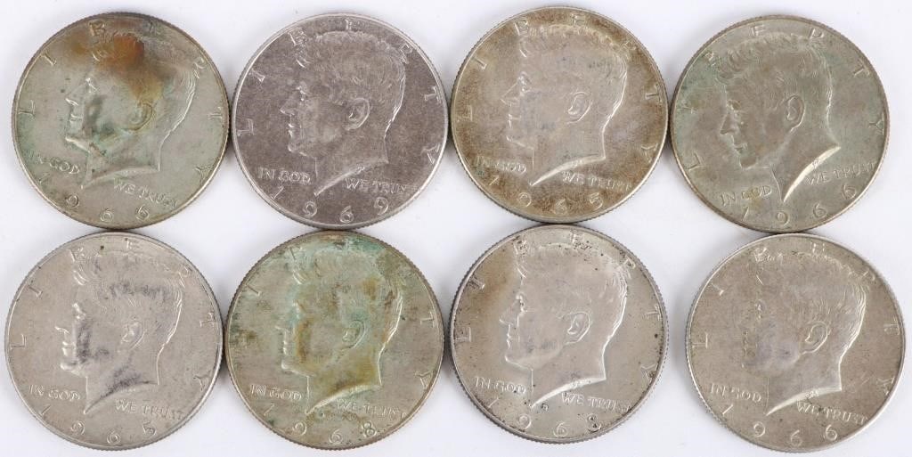 ASSORTED 40% SILVER KENNEDY HALF DOLLARS - (16) - 2