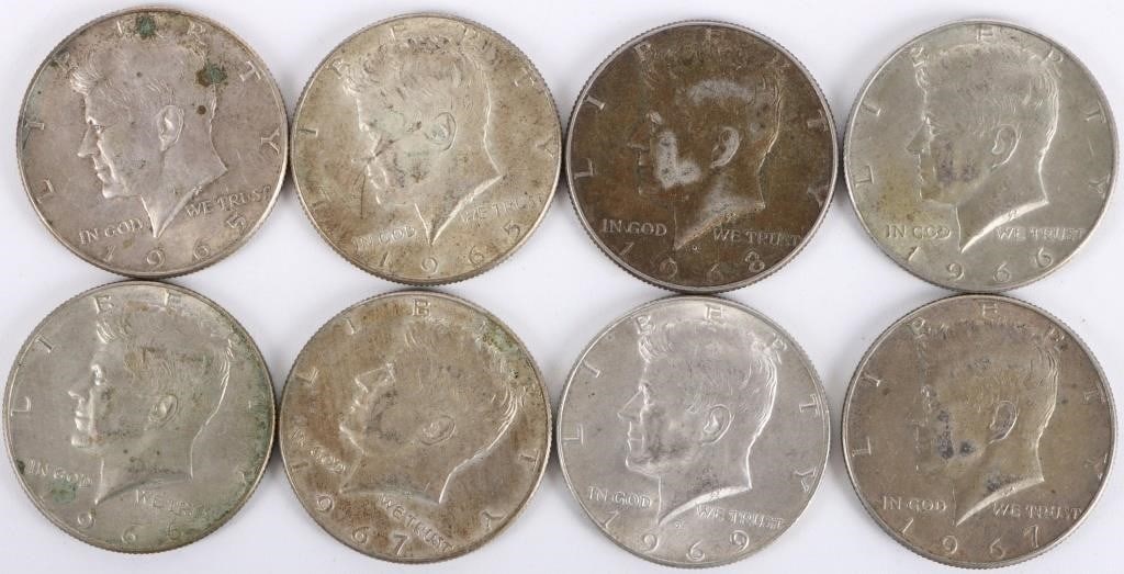 ASSORTED 40% SILVER KENNEDY HALF DOLLARS - (16) - 4