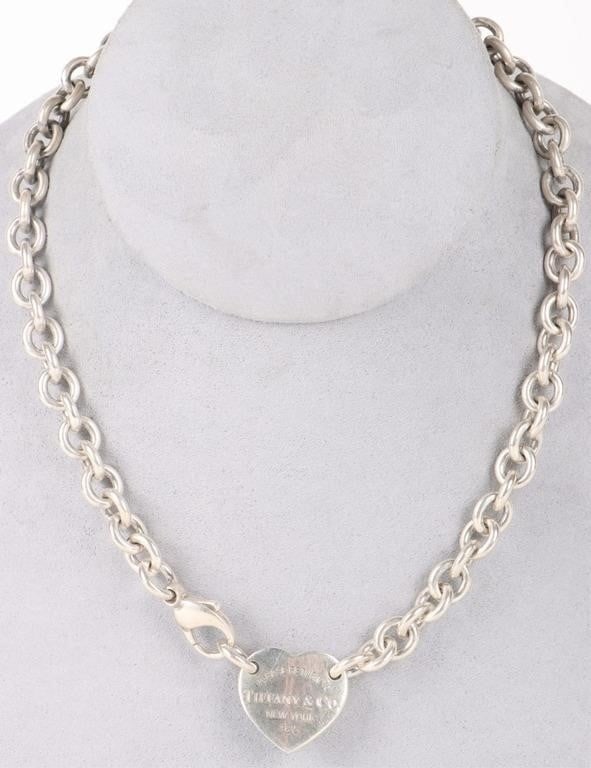 TIFFANY & CO. STERLING SILVER CHAIN TAG NECKLACE (1 of 4)