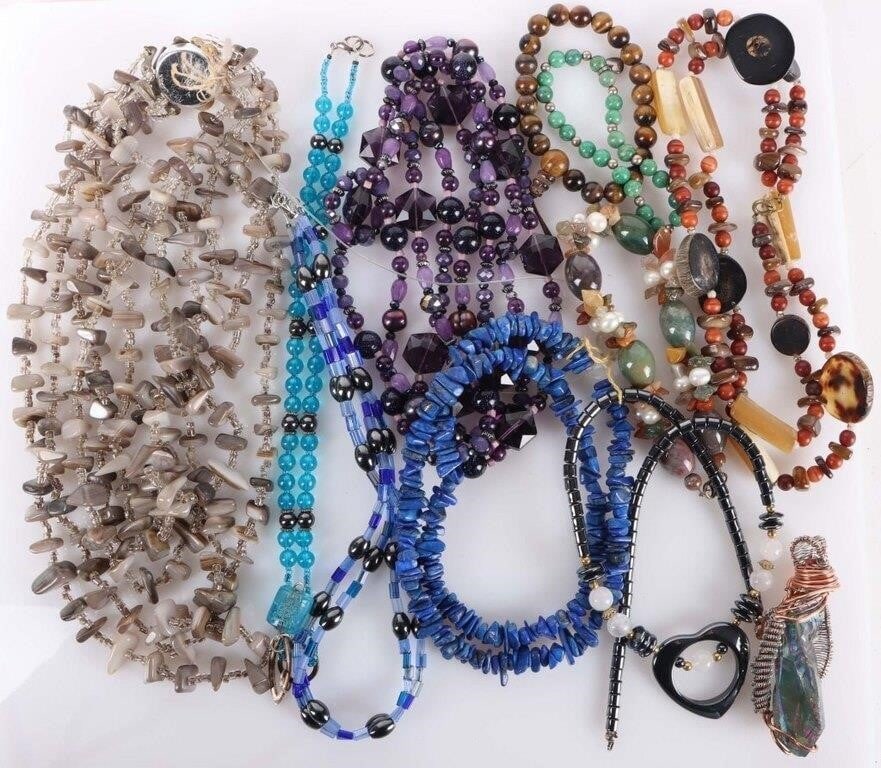NECKLACES, BRACELETS, AND PENDANT LOT (11) (1 of 3)