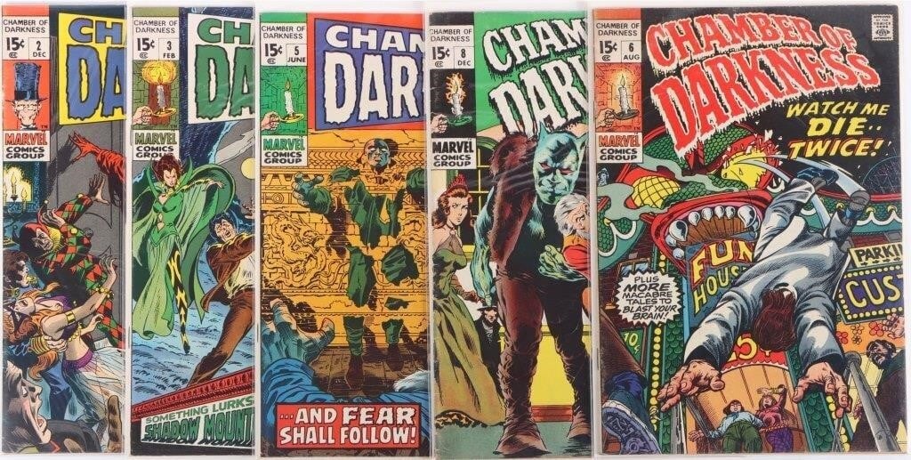 CHAMBER OF DARKNESS #2, 3, 5, 6, & 8 MARVEL 1969: Chamber of Darkness #2, 3, 5, 6, & 8. Published by Marvel Comics in 1969.Condition: Very fine. Please refer to images. Comic books Marvel Bronze Age (1970-1985) Raw Book(s)