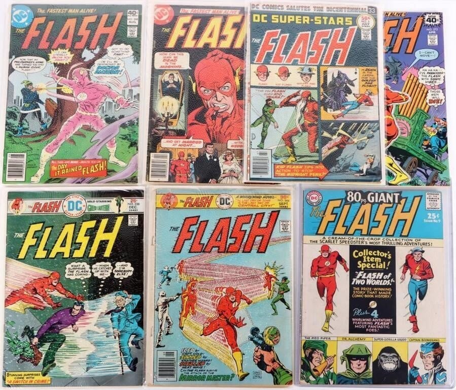 ASSORTED FLASH DC BRONZE AGE COMICS - (9) (1 of 6)