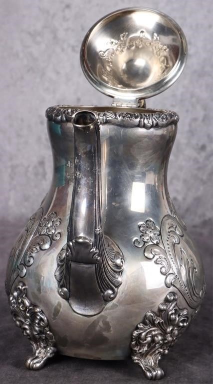POOLE STERLING SILVER OLD ENGLISH TEA POT - 3