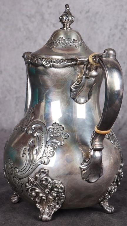 POOLE STERLING SILVER OLD ENGLISH TEA POT - 4