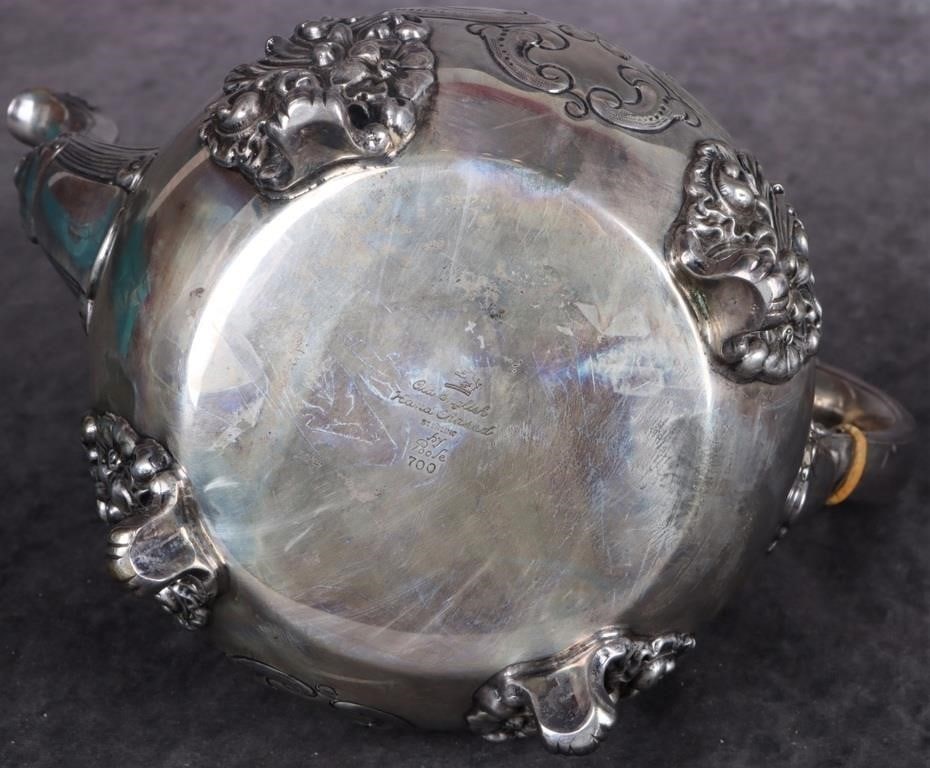 POOLE STERLING SILVER OLD ENGLISH TEA POT - 6