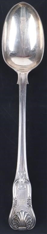 FRANCIS HIGGINS 0.925 SILVER 12.25' SERVING SPOON: Francis Higgins sterling silver serving spoon.Weight: 213.60 GramsSize: 12.25"Condition: Wear commensurate with age. See images for details.
