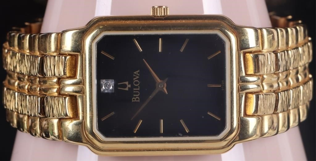 BULOVA GOLD-TONE MENS TANK WRISTWATCH C969515 - 2