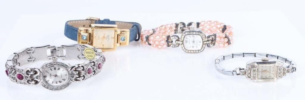 ASSORTED LADIES FASHION WRISTWATCHES (4) (1 of 5)
