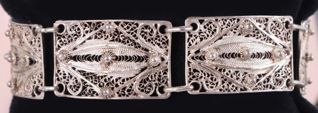 STERLING SILVER FILIGREE LADIES BRACELET (1 of 2)