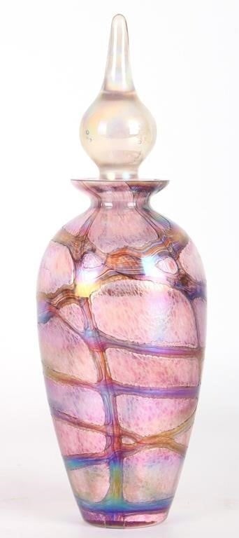 IRIDESCENT CRYSTAL DECANTER W/ POINTED STOPPER (1 of 4)