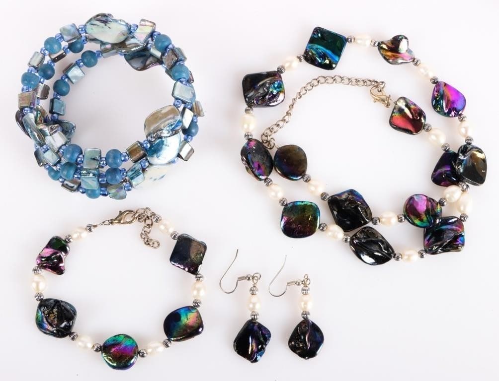 MOTHER OF PEARL JEWELRY LOT OF 4 (1 of 5)