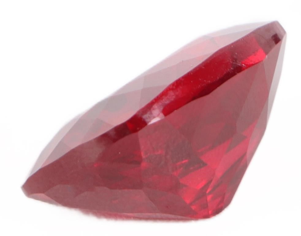 21.85CT LARGE CUSHION-CUT RED RUBY LOOSE GEMSTONE - 3