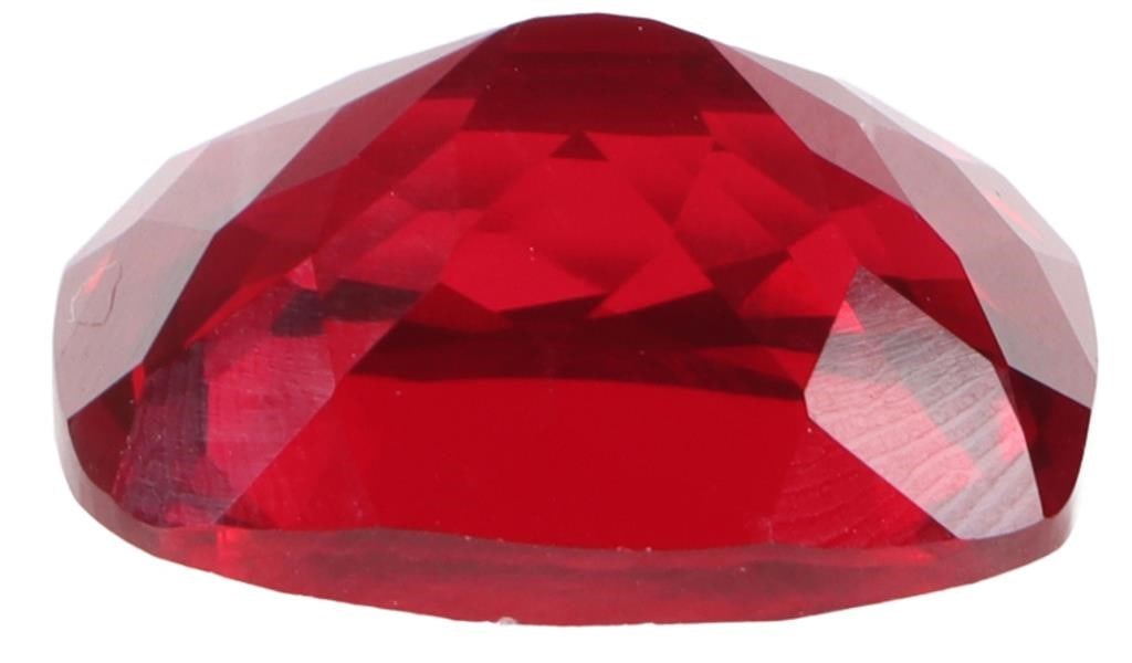 21.85CT LARGE CUSHION-CUT RED RUBY LOOSE GEMSTONE - 4