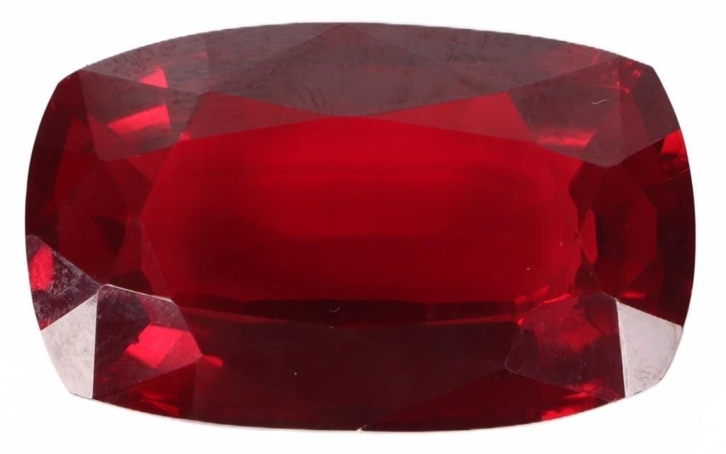 107.55CT OVAL CUSHION FACETED LOOSE RED RUBY (1 of 3)
