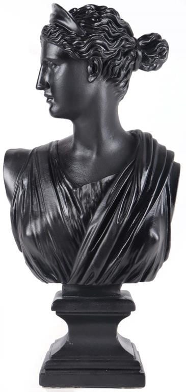 ARTEMIS DIANA GREEK GODDESS 24' RESIN BUST: Artemis Diana "The Huntress" Greek goddess 24" resin bust.Size: 6.50" X 24.00"Condition: Little wear, see images for details.