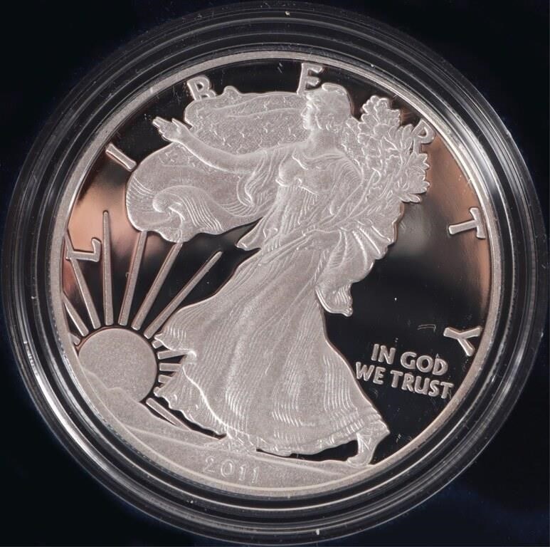 FINE SILVER PROOF 2010 & 2011 W AMERICAN EAGLES - 2
