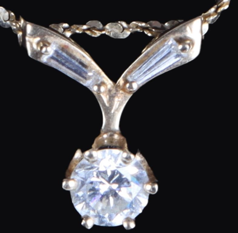 14K YELLOW GOLD NATURAL DIAMOND LADIES NECKLACE (1 of 4)