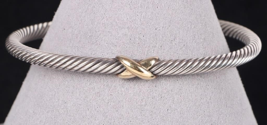DAVID YURMAN 925 LADIES BRACELET W 18K YELLOW GOLD (1 of 4)