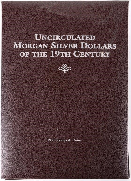 UNCIRCULATED MORGAN SILVER DOLLAR & STAMP LOT -(6) (1 of 8)